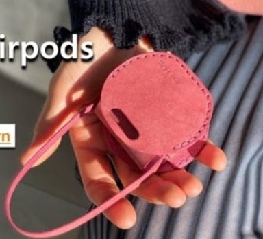 Выкройка красивый кожаный чехол для наушников Airpods или других аксессуаров